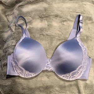 Soma Lace Trim Vanishing Back Periwinkle 36D Bra